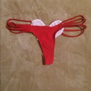 Red Thong Heart Shaped Bikini
